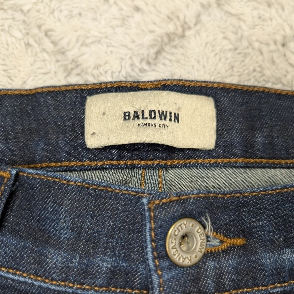 Baldwin Jeans Mens 29x28 Blue Indigo Brennan Modern Straight Kansas City USA